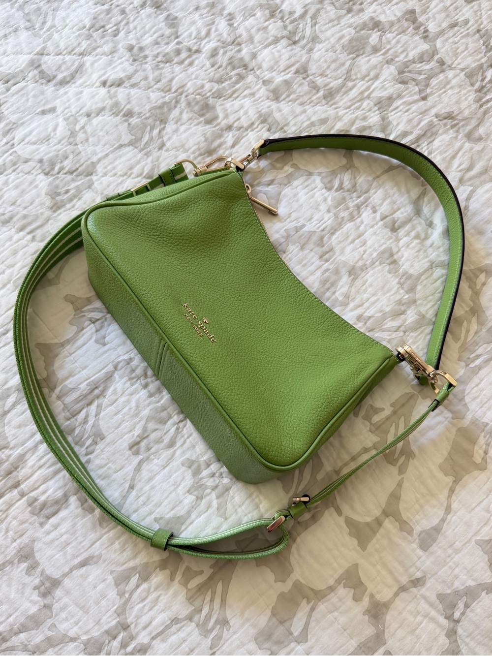 Kate Spade Rosie Shoulder Bag in Turtle Green with Crossbody Strap - Picture 5 of 14